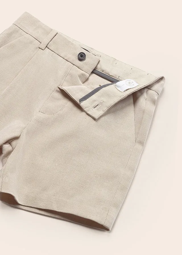 Mayoral Linen dressy shorts for baby boy - Beige