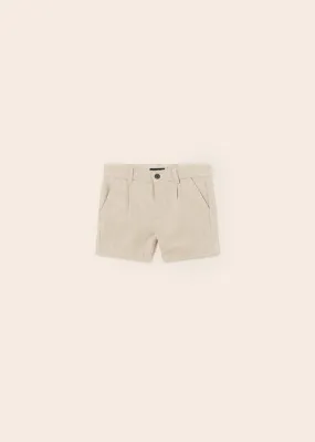 Mayoral Linen dressy shorts for baby boy - Beige