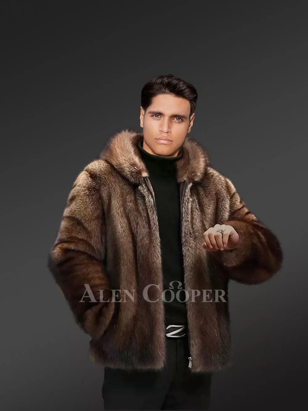 Men Fullskin Mink Fur Coat