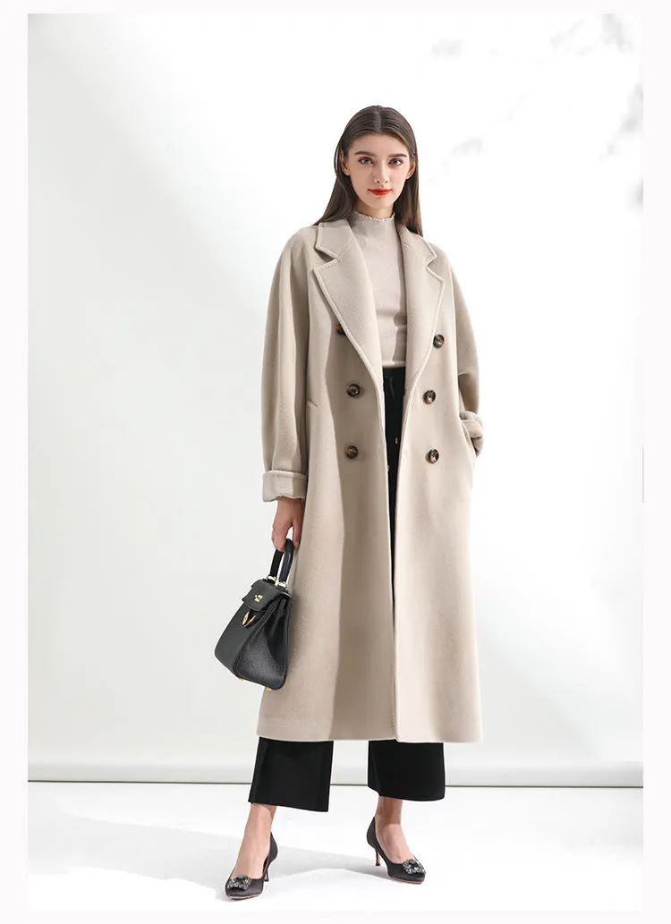 mid-length woolen woolen coat