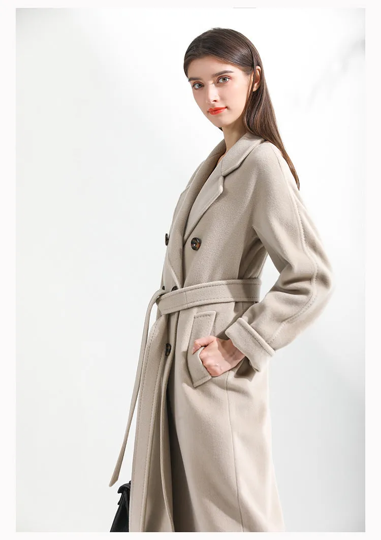 mid-length woolen woolen coat