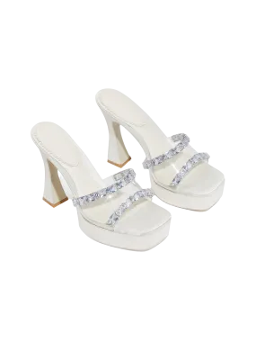 Mirabel Diamond Heels (White)