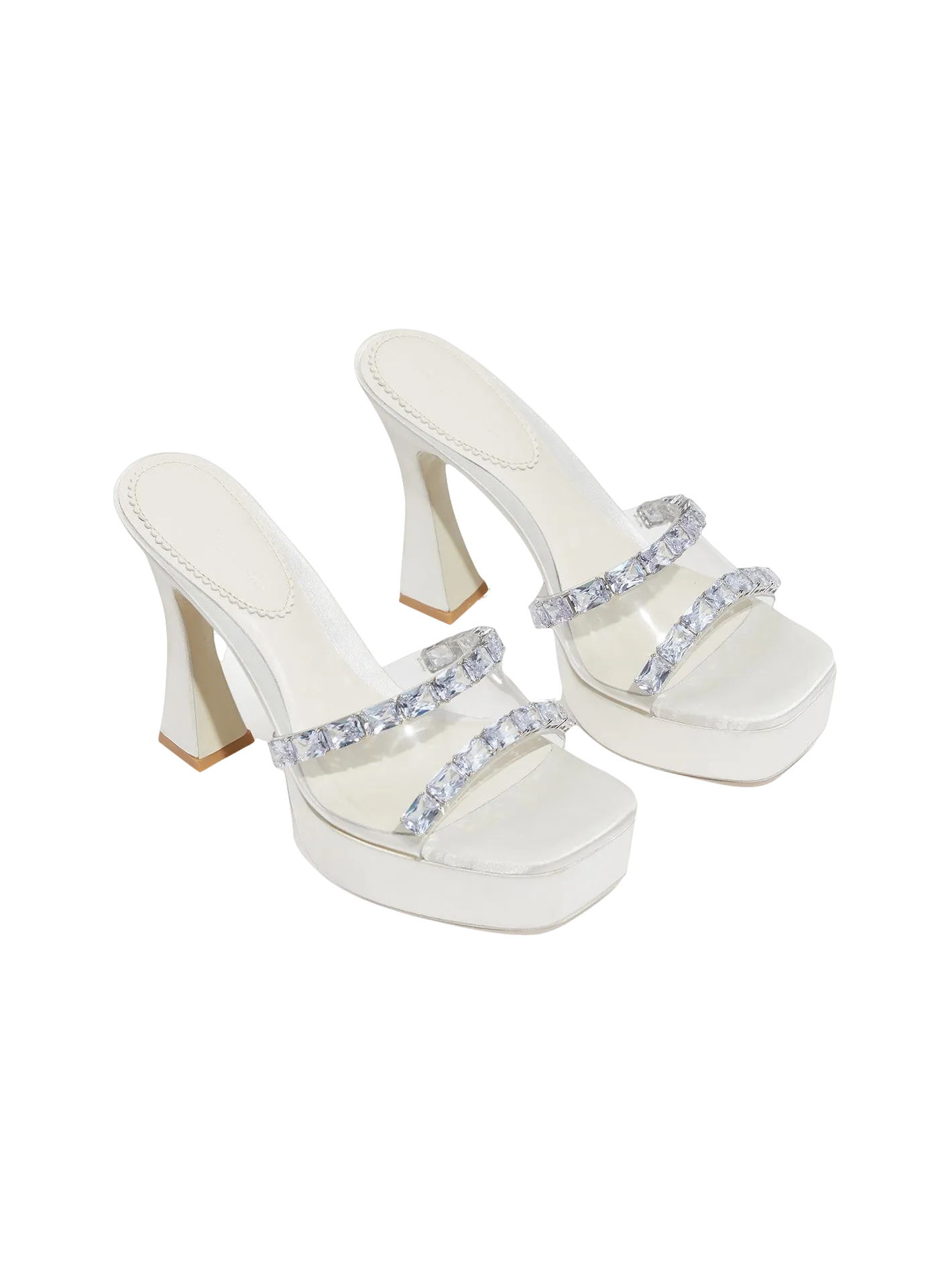 Mirabel Diamond Heels (White)