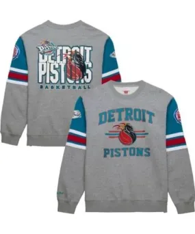 Mitchell & Ness Men's NBA Detroit Pistons Hardwood Classics All Over 4.0 Pullover Sweatshirt