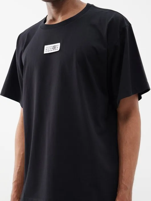 MM6 Maison Margiela  |Crew Neck Plain Cotton Short Sleeves Logo Crew Neck T-Shirts