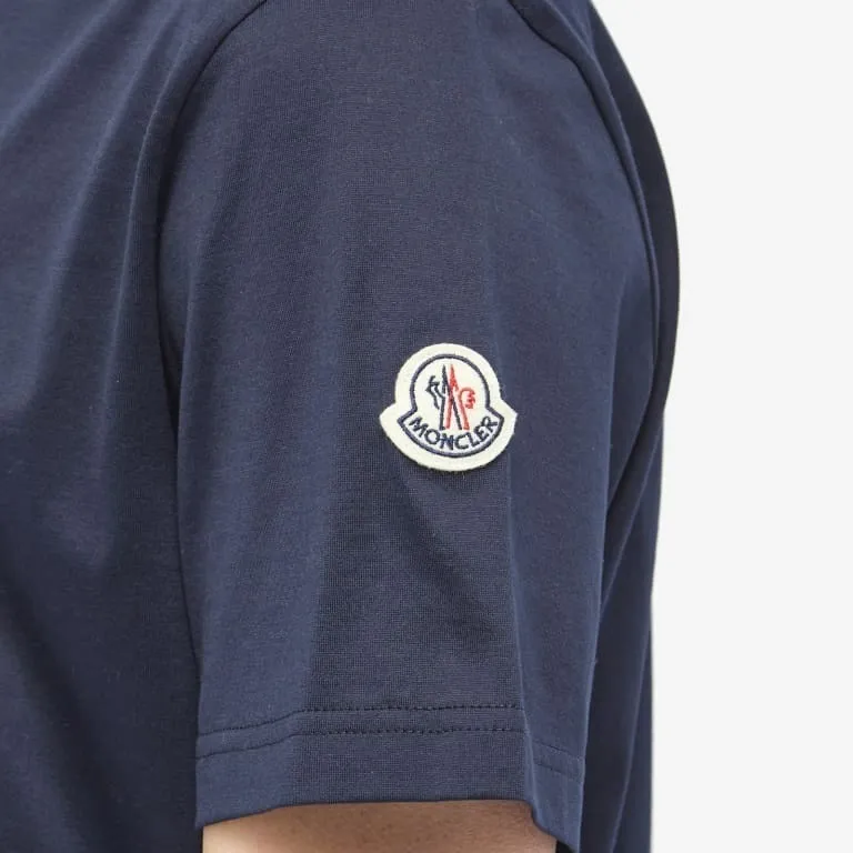 MONCLER  |Crew Neck Plain Cotton Short Sleeves Crew Neck T-Shirts