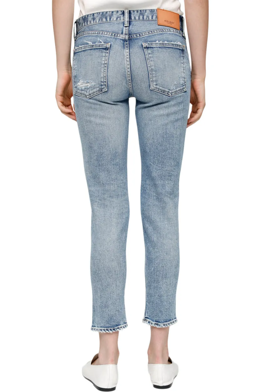 Moussy Denim Ithan Skinny Jeans in Light Blue