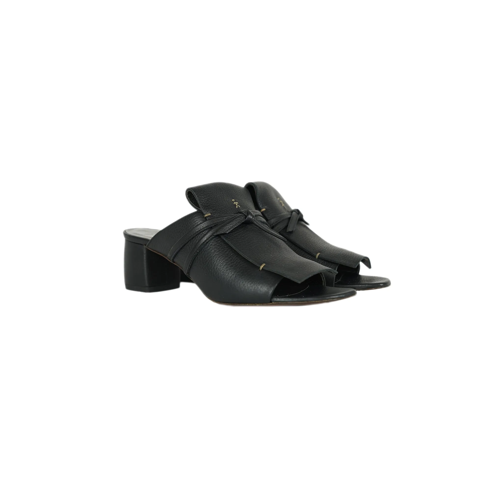 Mule Sandal Nodo Cervo Black