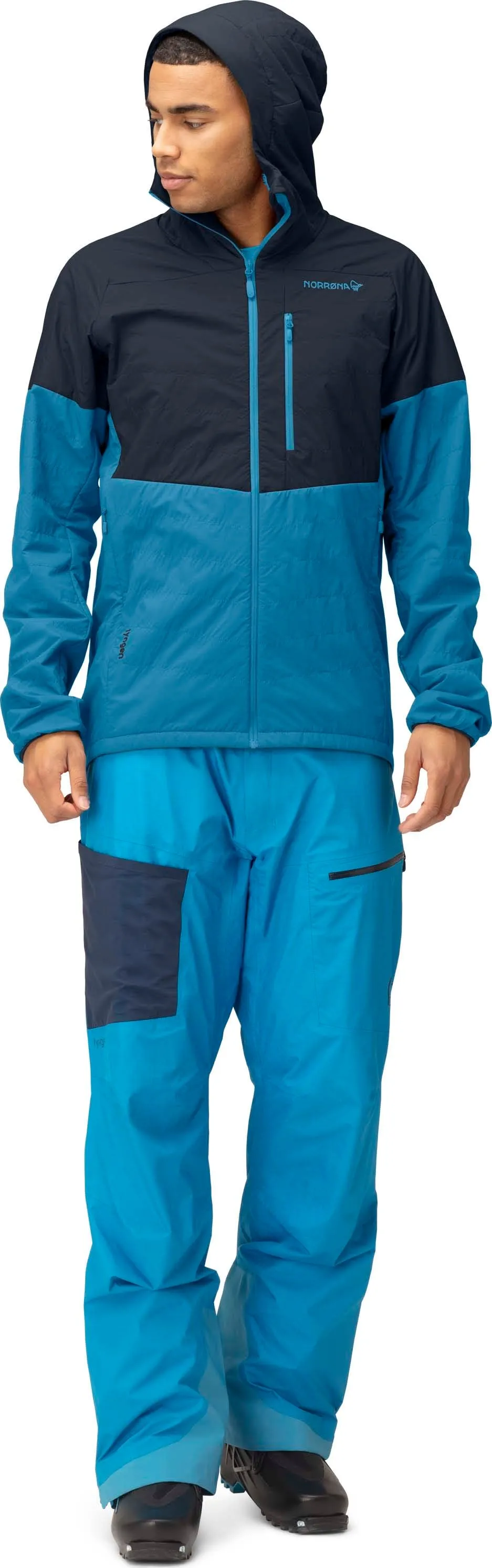 Norrøna Men's Lyngen Alpha100 Zip Hood Hawaiian Surf/Indigo Night | Buy Norrøna Men's Lyngen Alpha100 Zip Hood Hawaiia