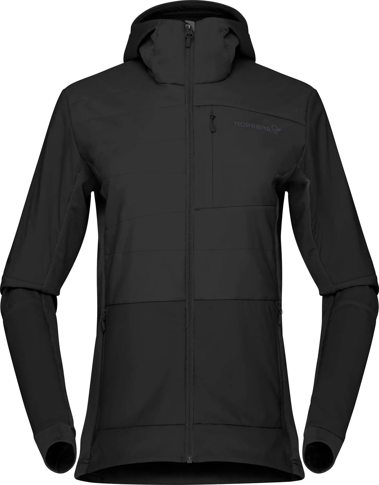 Norrøna Women's Falketind Alpha90 Insulated Zip Hood Caviar | Buy Norrøna Women's Falketind Alpha90 Insulated Zip Hood