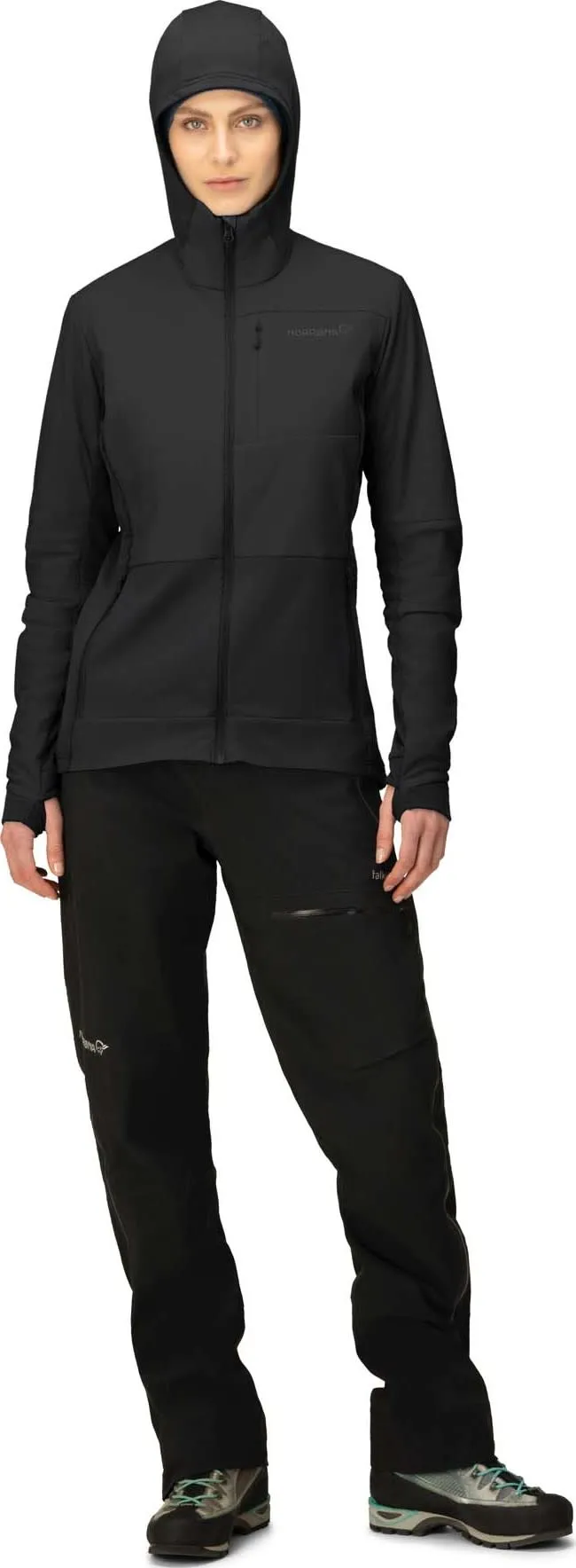 Norrøna Women's Falketind Alpha90 Insulated Zip Hood Caviar | Buy Norrøna Women's Falketind Alpha90 Insulated Zip Hood