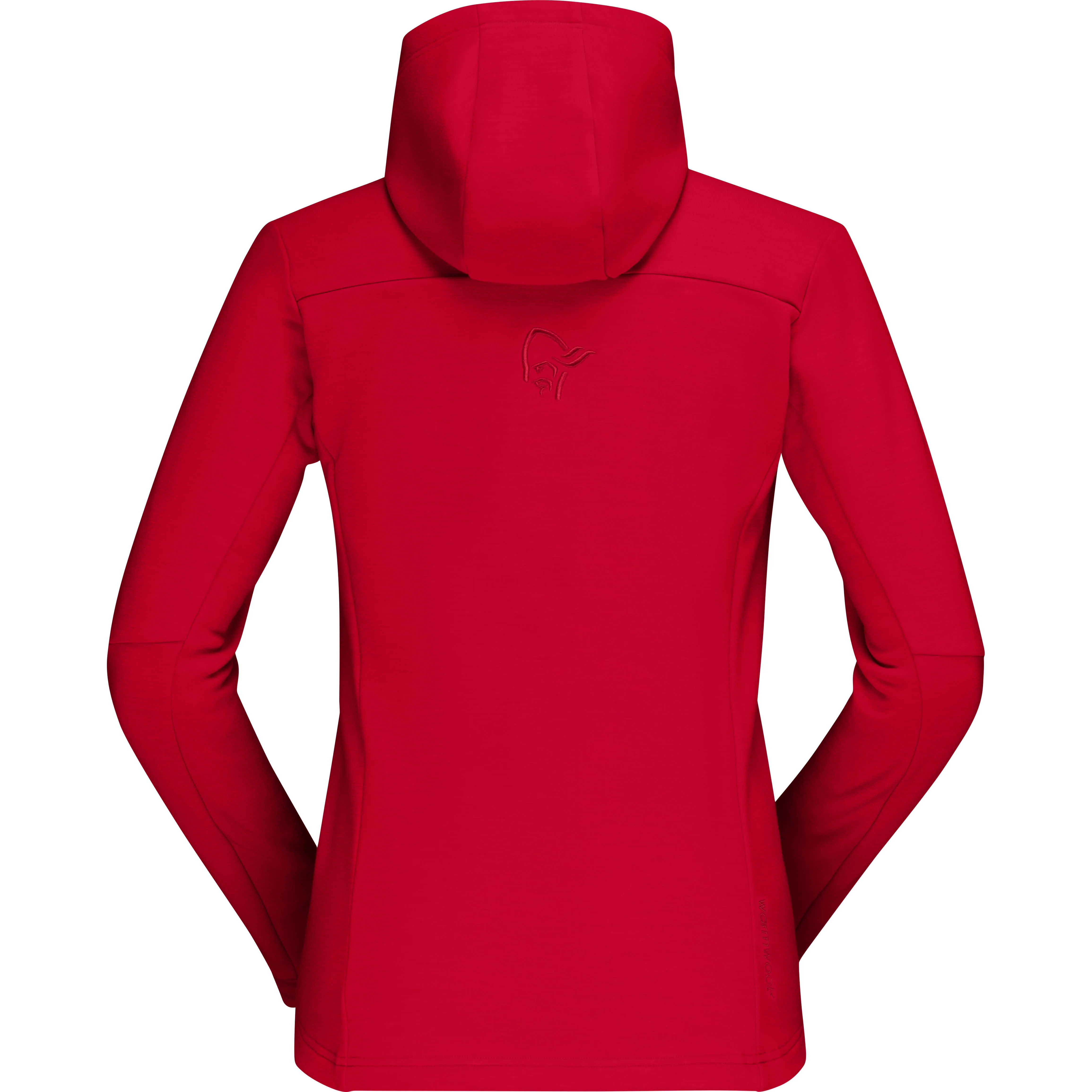 Norrøna Women's Falketind Warmwool2 Stretch Zip Hood Jester Red | Buy Norrøna Women's Falketind Warmwool2 Stretch Zip 