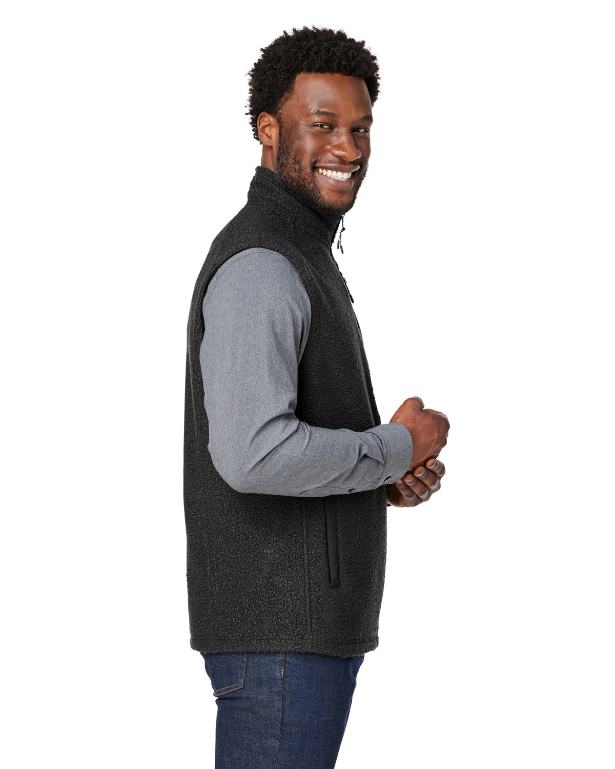 North End NE714 Men's Aura Sweater Fleece Vest SKU: NE714