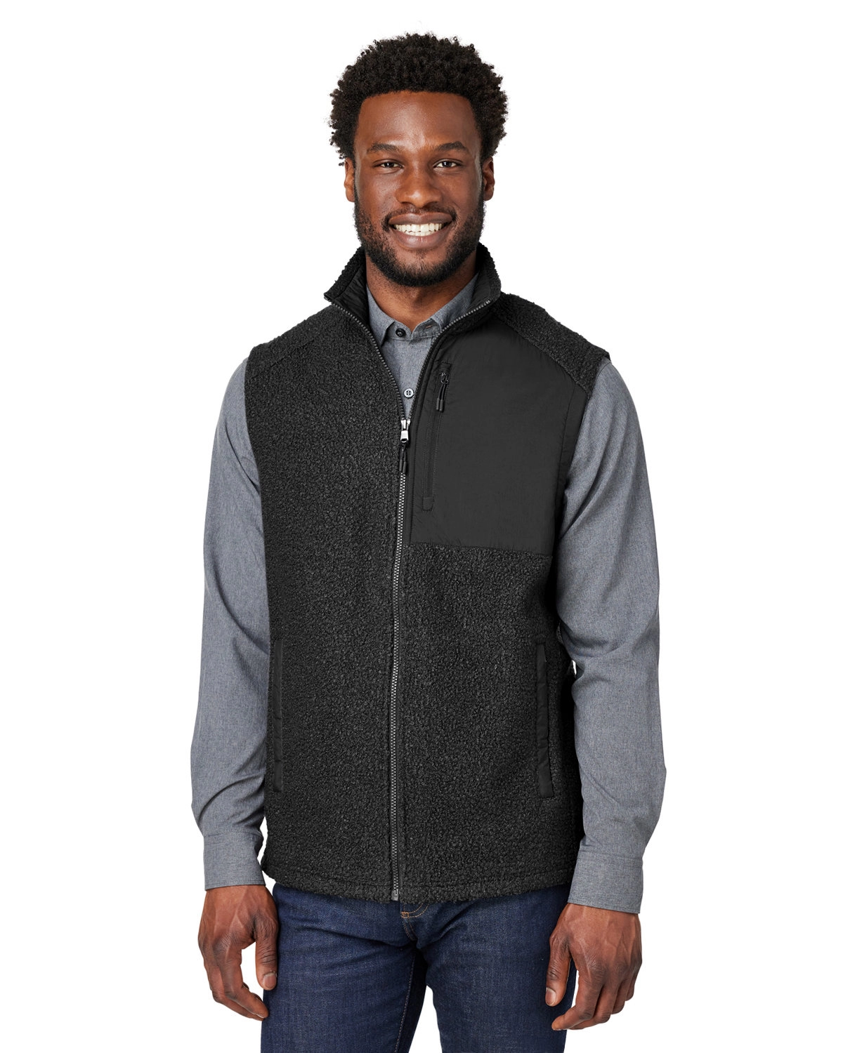 North End NE714 Men's Aura Sweater Fleece Vest SKU: NE714