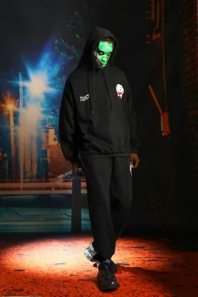 Oversized Halloween Drip Face Hood Tracksuit