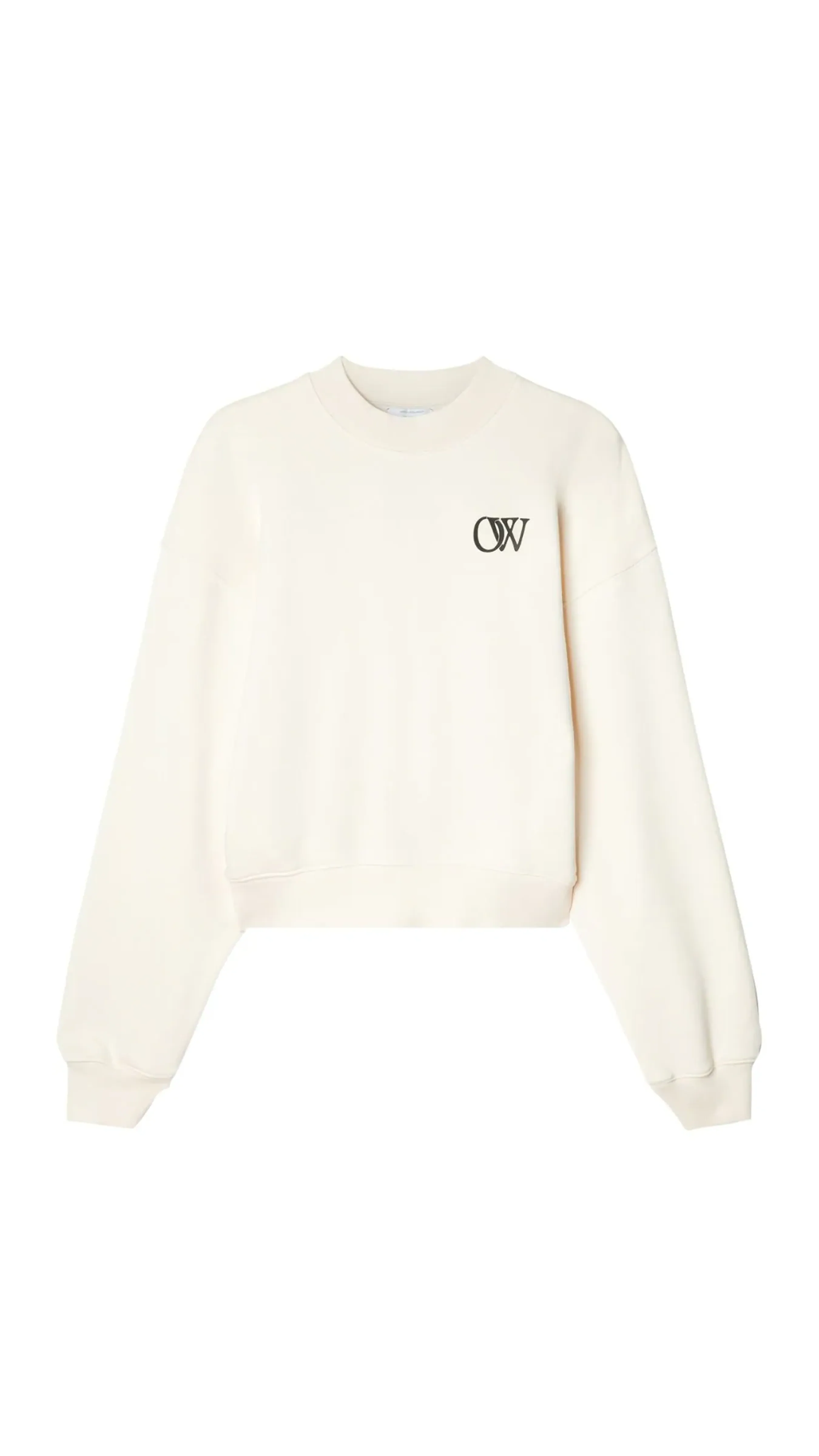 OW Print Crewneck Sweatshirt - Off White