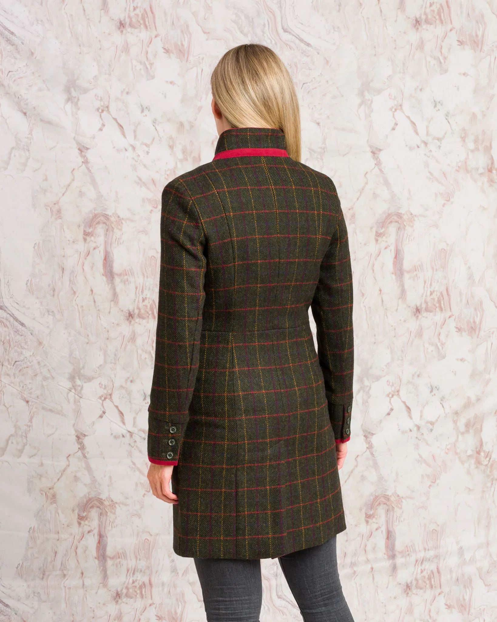 Pamela Tweed Coat - Primary Green