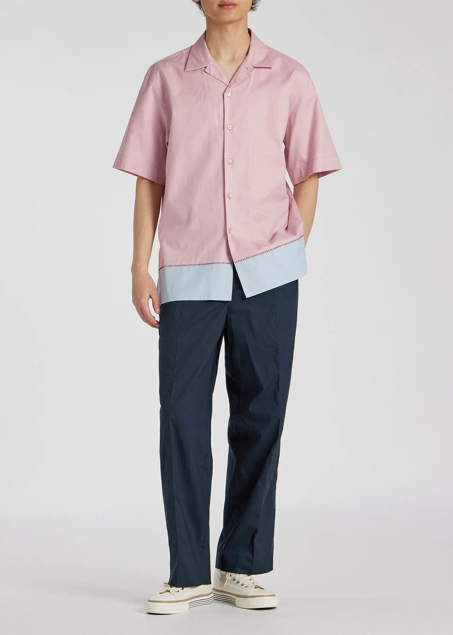 Paul Smith  |Street Style Bi-color Cotton Short Sleeves Shirts