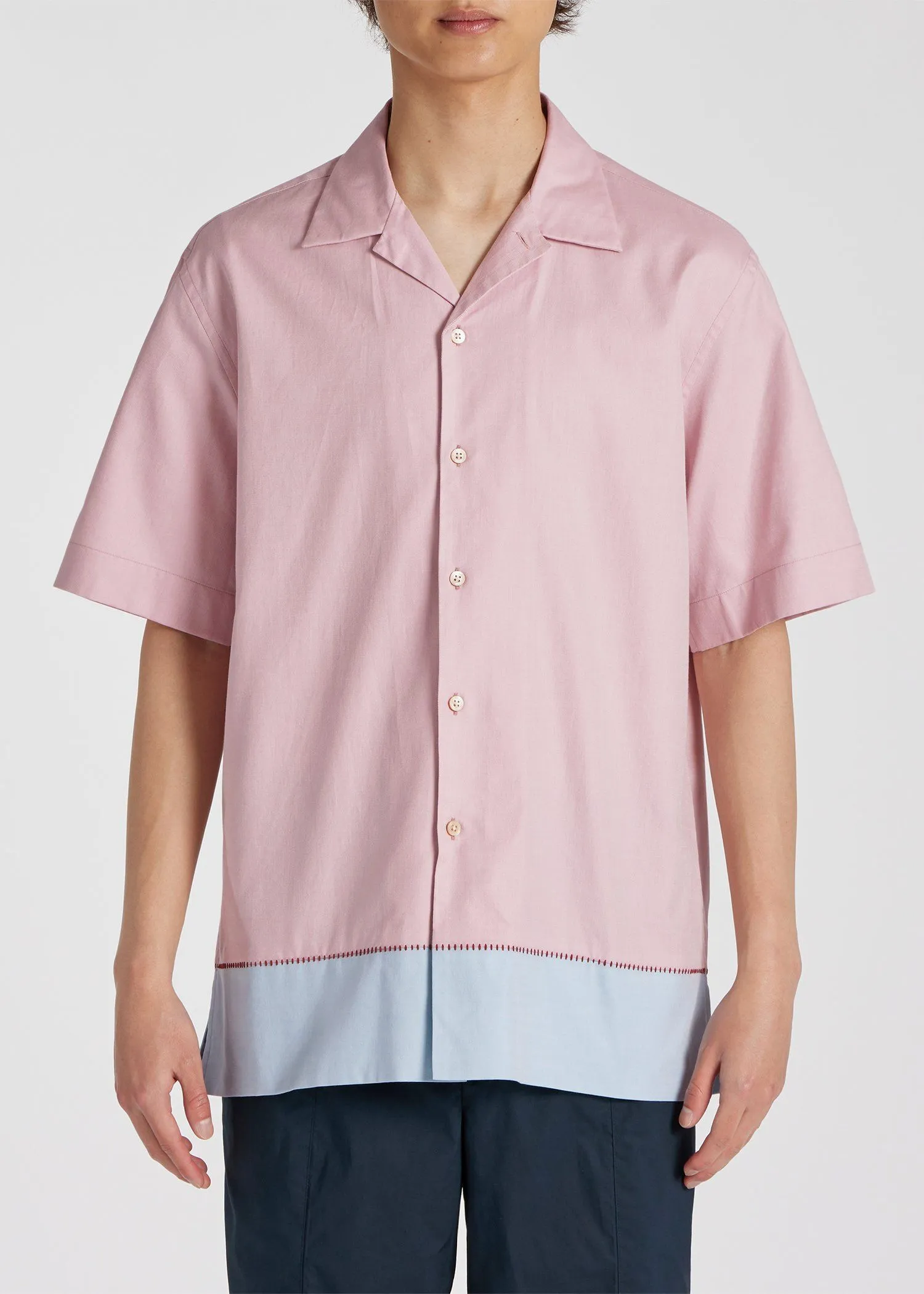 Paul Smith  |Street Style Bi-color Cotton Short Sleeves Shirts