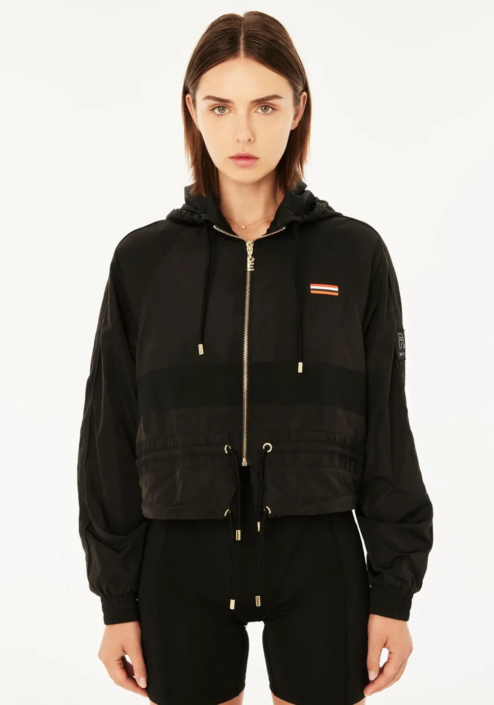 PE NATION - Cropped Man Down Jacket - Black