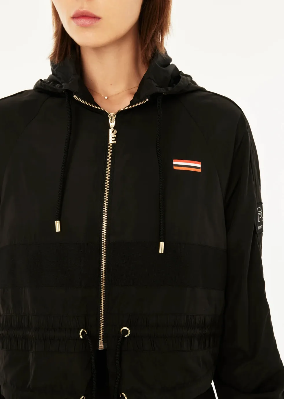 PE NATION - Cropped Man Down Jacket - Black