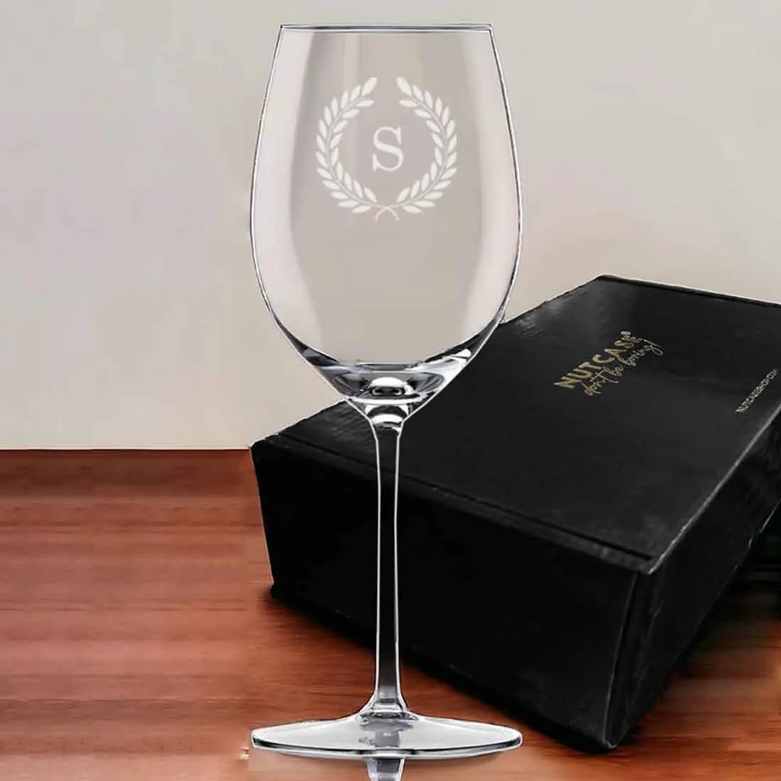 Personalized Wine Glass with Engraving Wine Glasses with Monogram - Floral