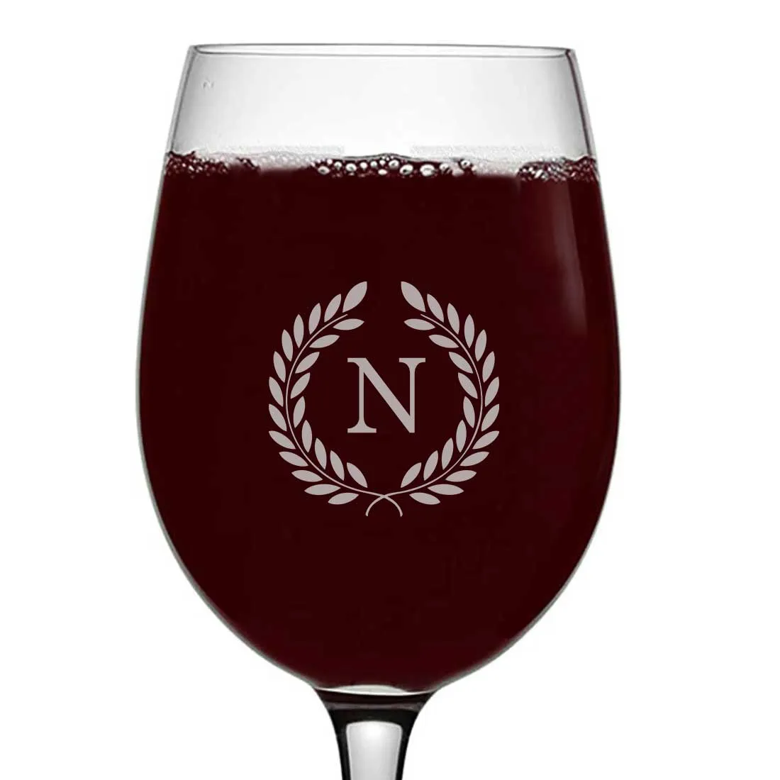 Personalized Wine Glass with Engraving Wine Glasses with Monogram - Floral