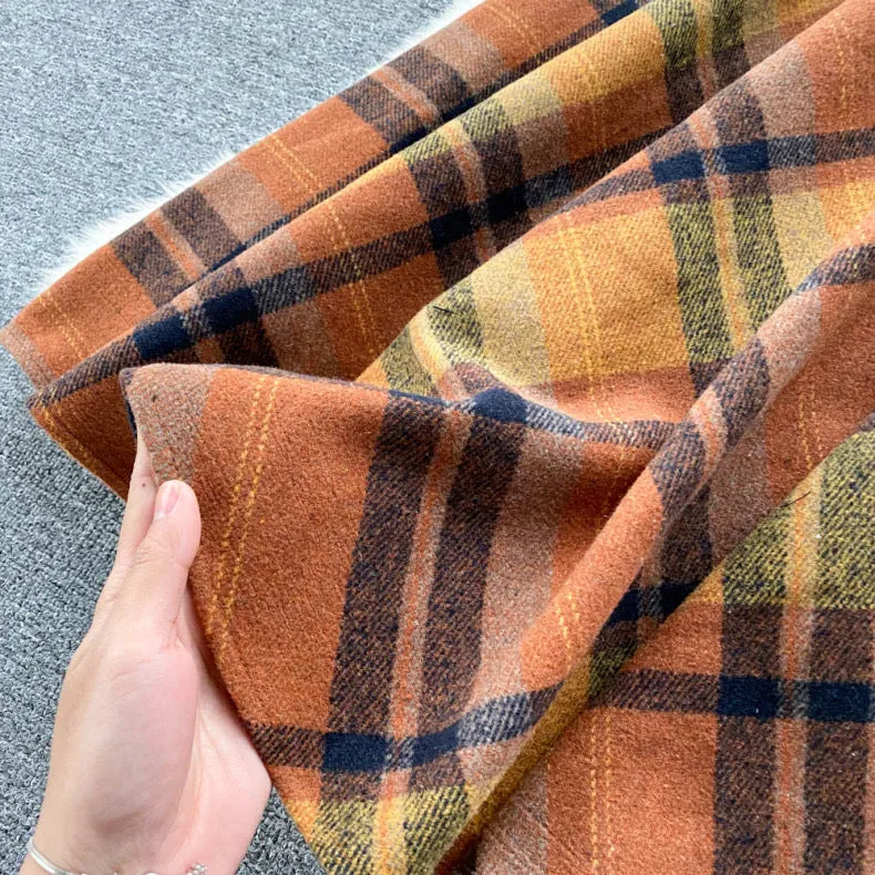 Plaid Wool Vintage-Academia Skirt