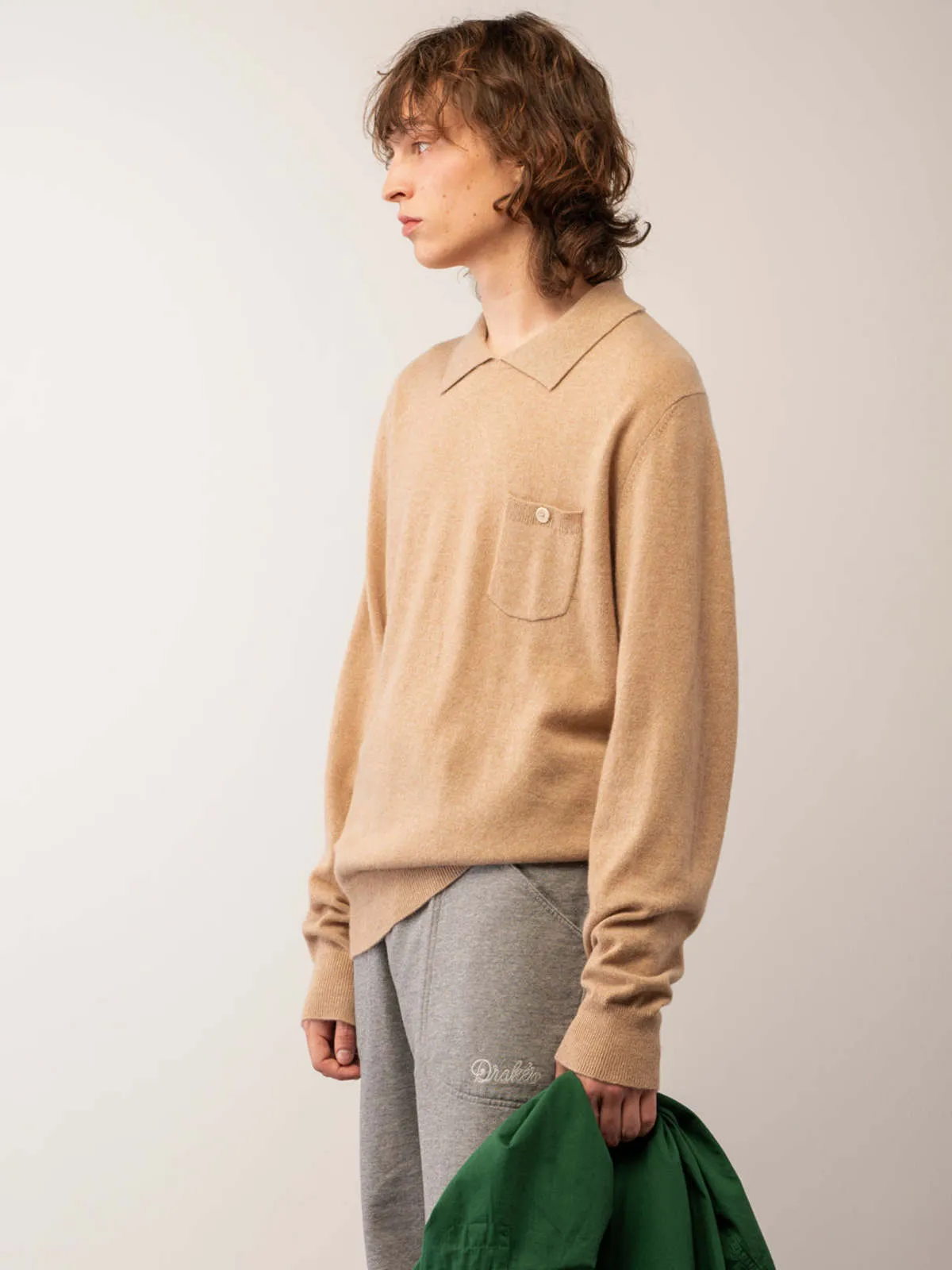 Polo Sweater - Camel