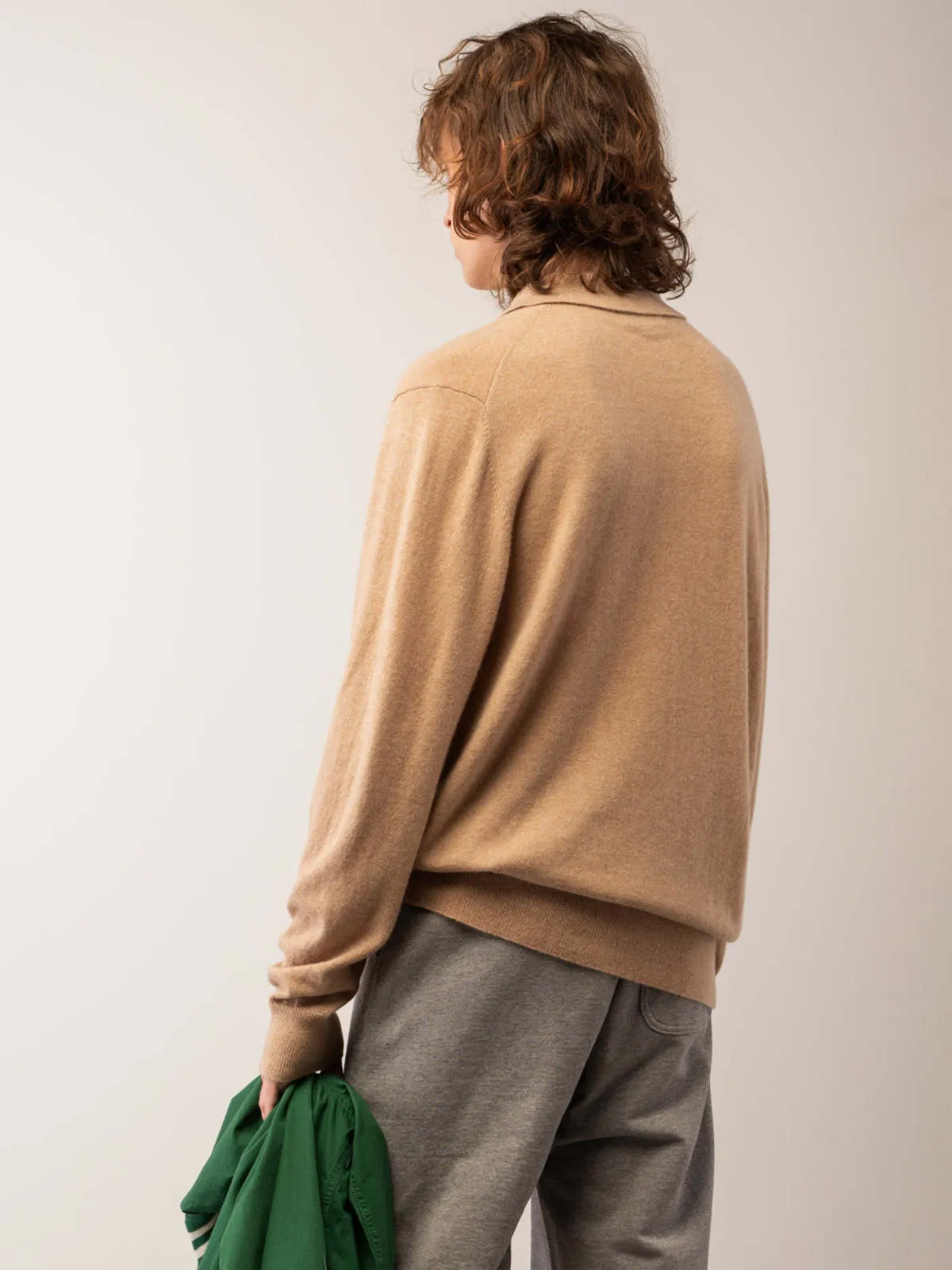 Polo Sweater - Camel