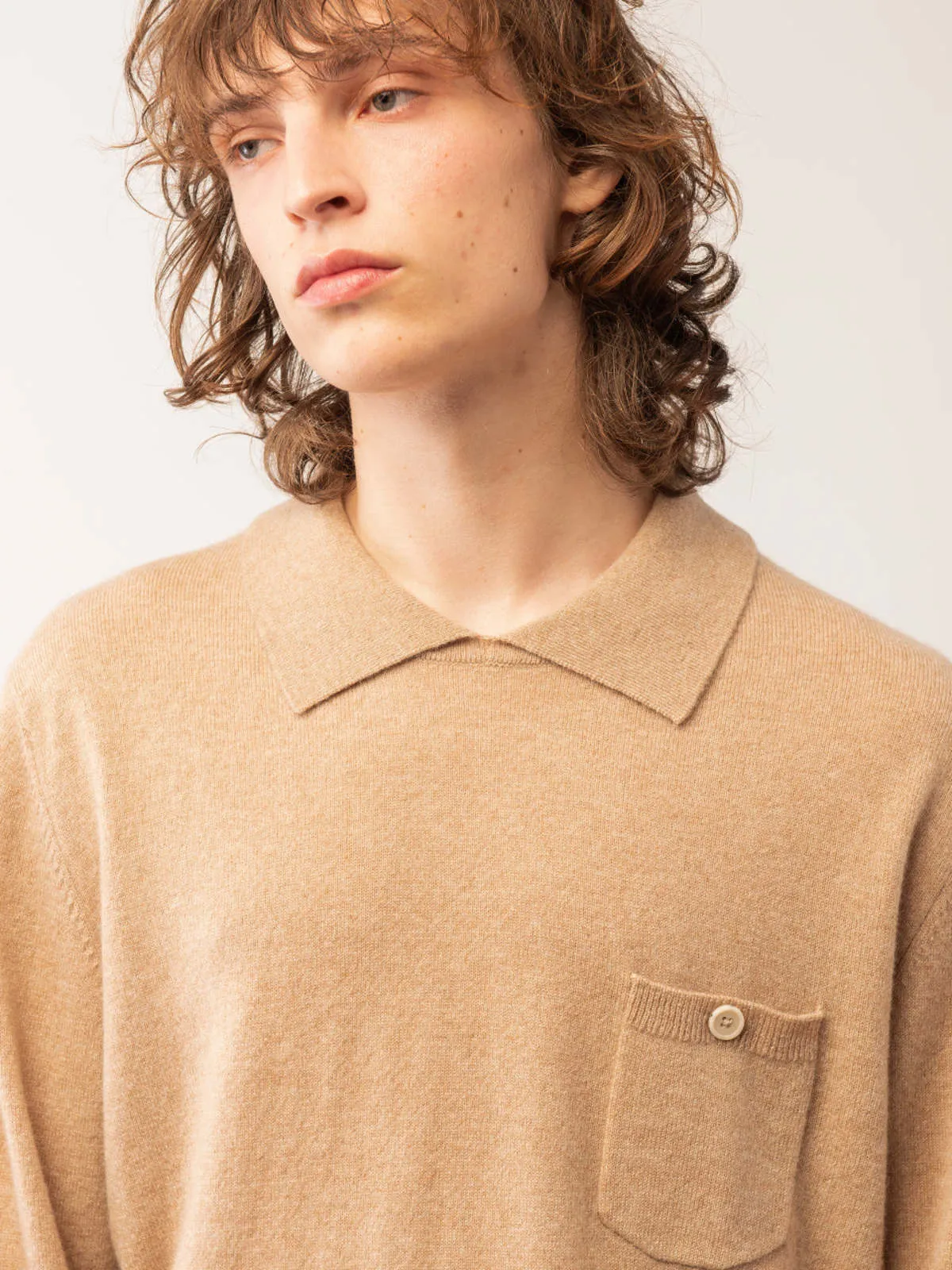 Polo Sweater - Camel