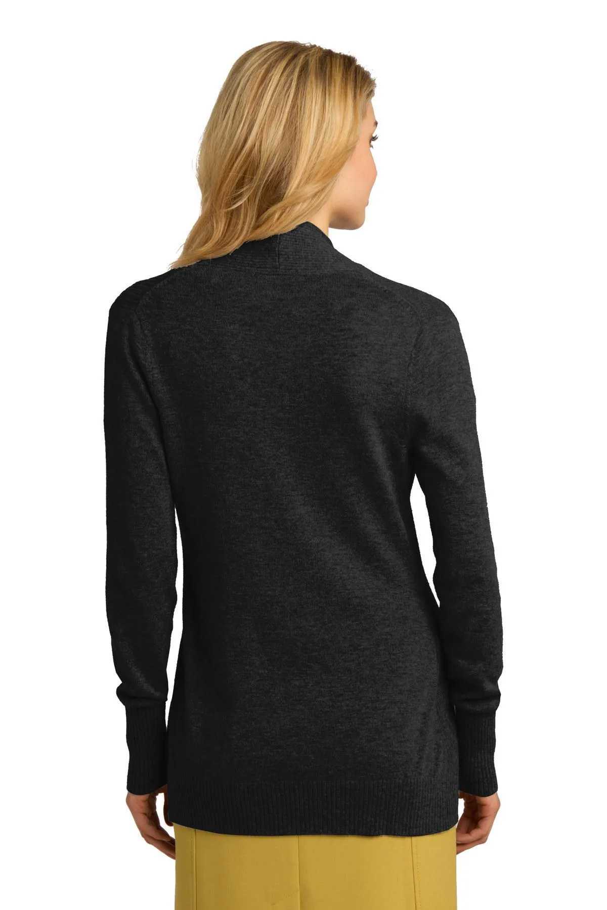 Port Authority Ladies Open Front Cardigan Sweater LSW289 Black