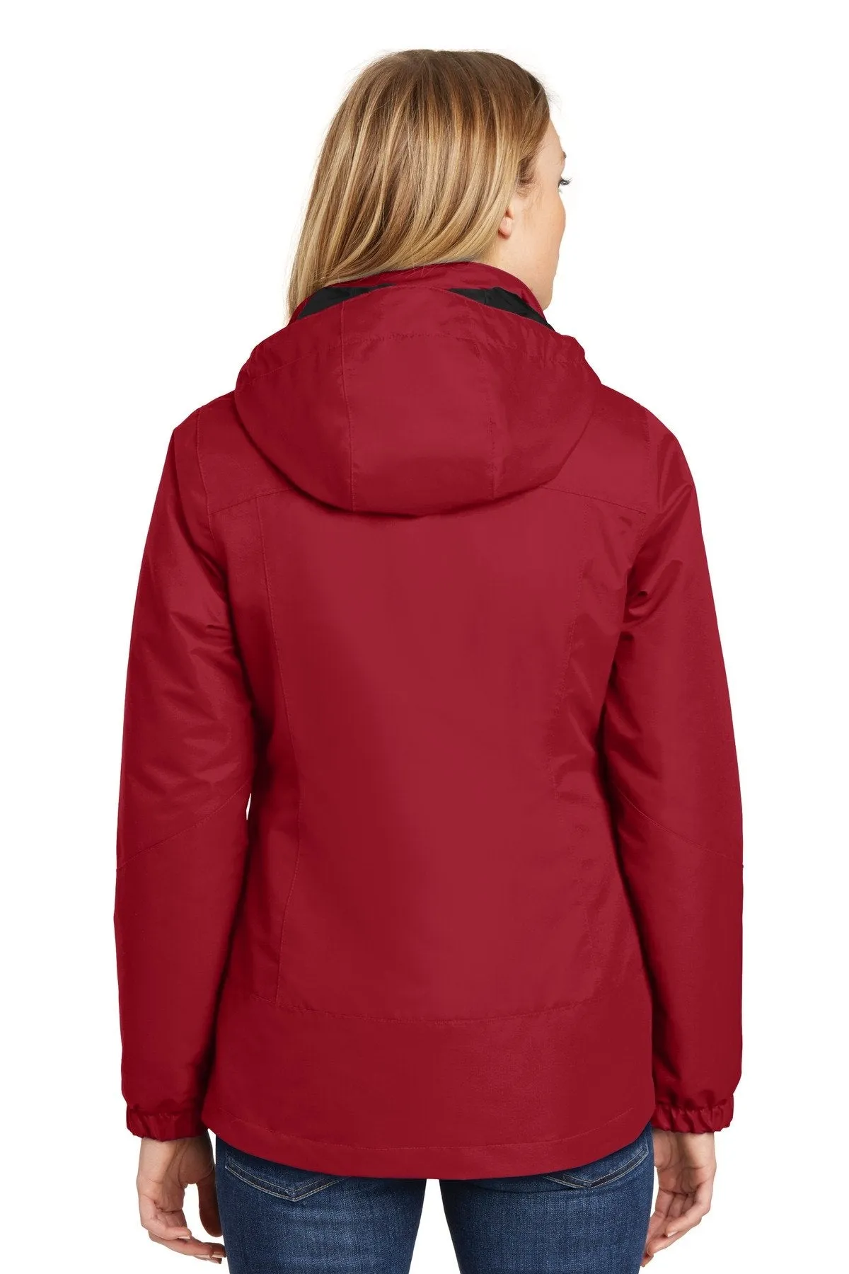 Port Authority Ladies Vortex Waterproof 3-in-1 Jacket L332 Rich Red/ Black