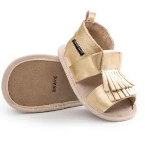 Pretty Brave Gold Fringe Sandal