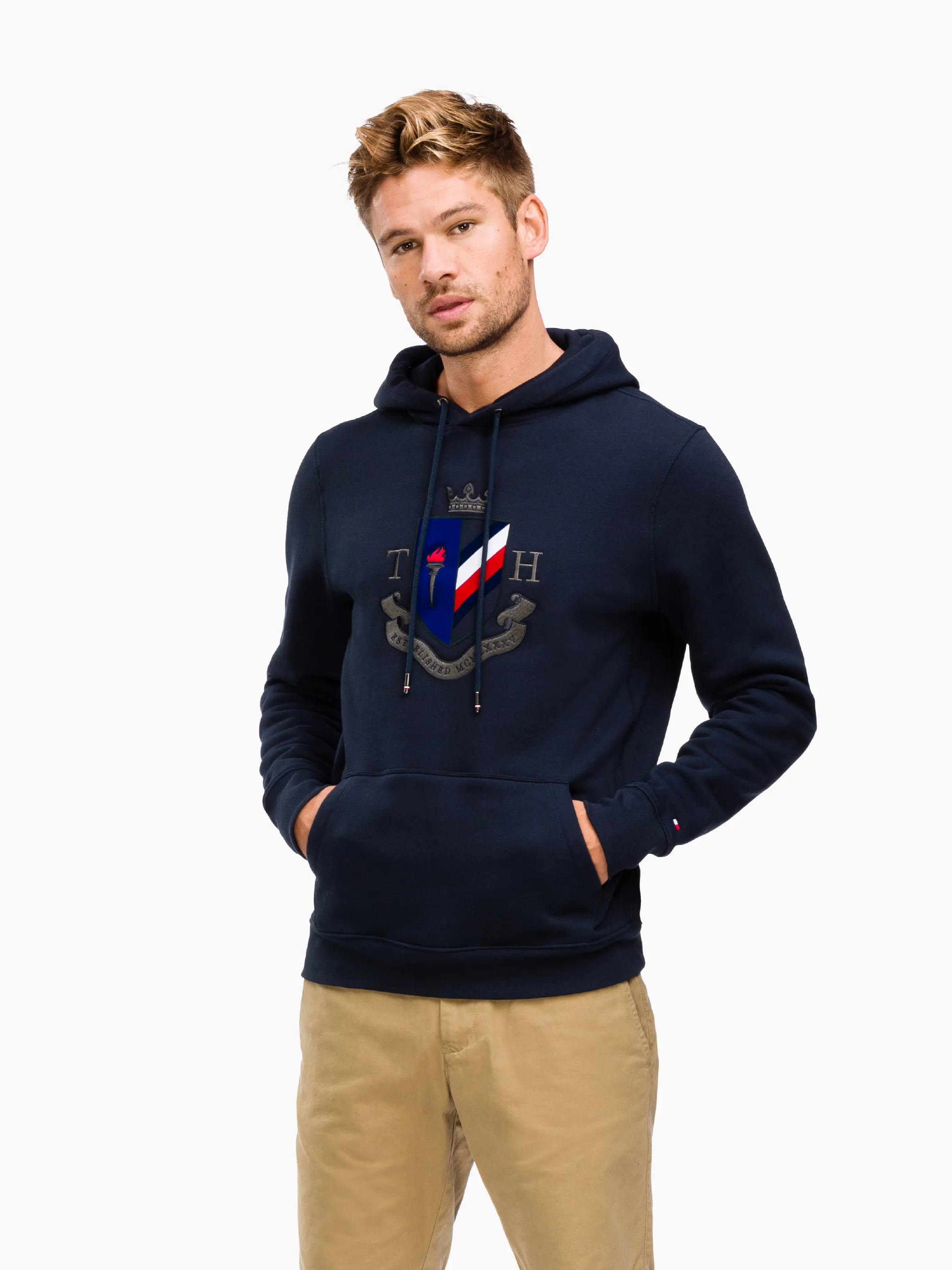 Pure Cotton Crest Hoodies | Hoodies | Tommy Hilfiger