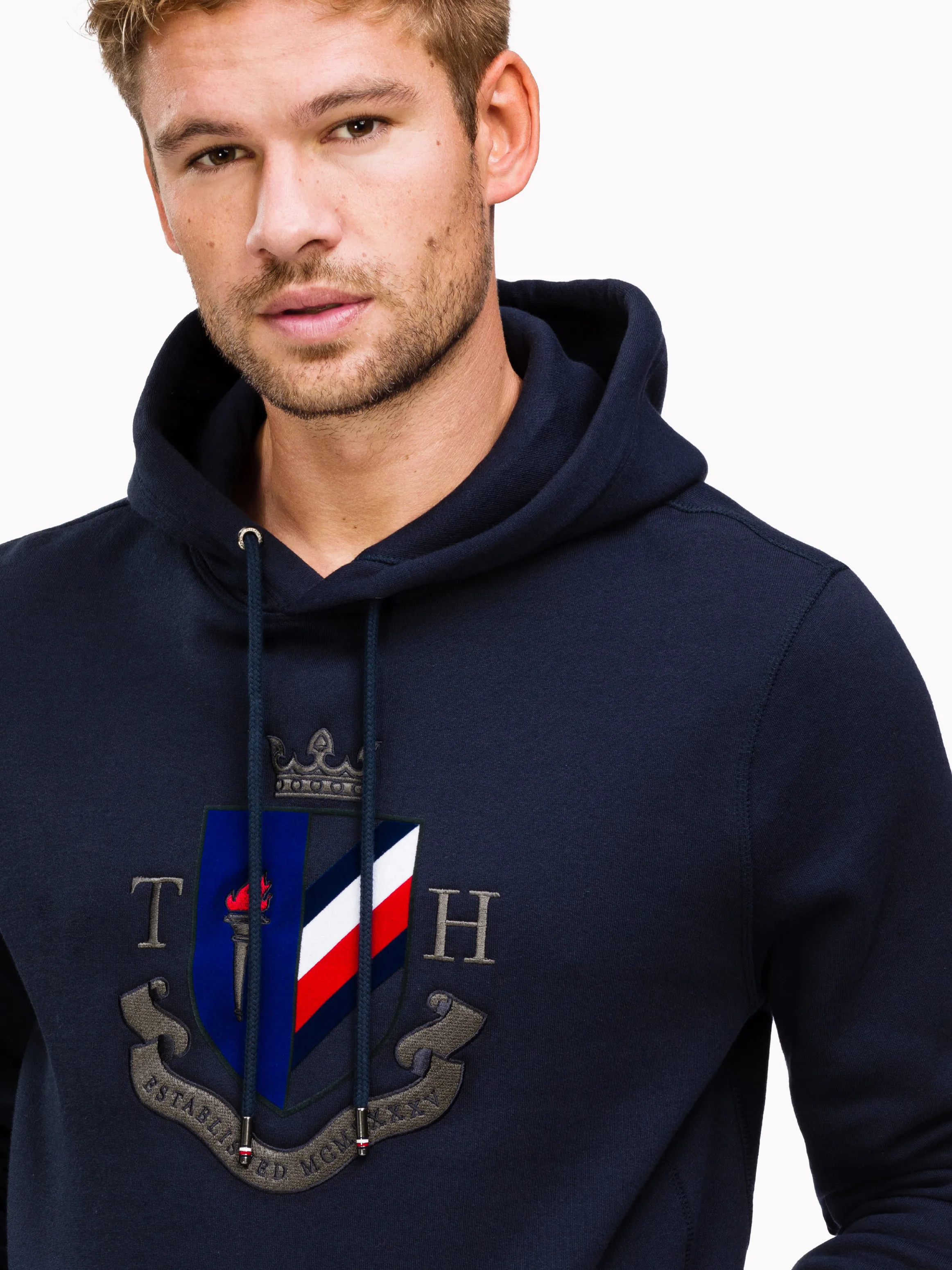 Pure Cotton Crest Hoodies | Hoodies | Tommy Hilfiger