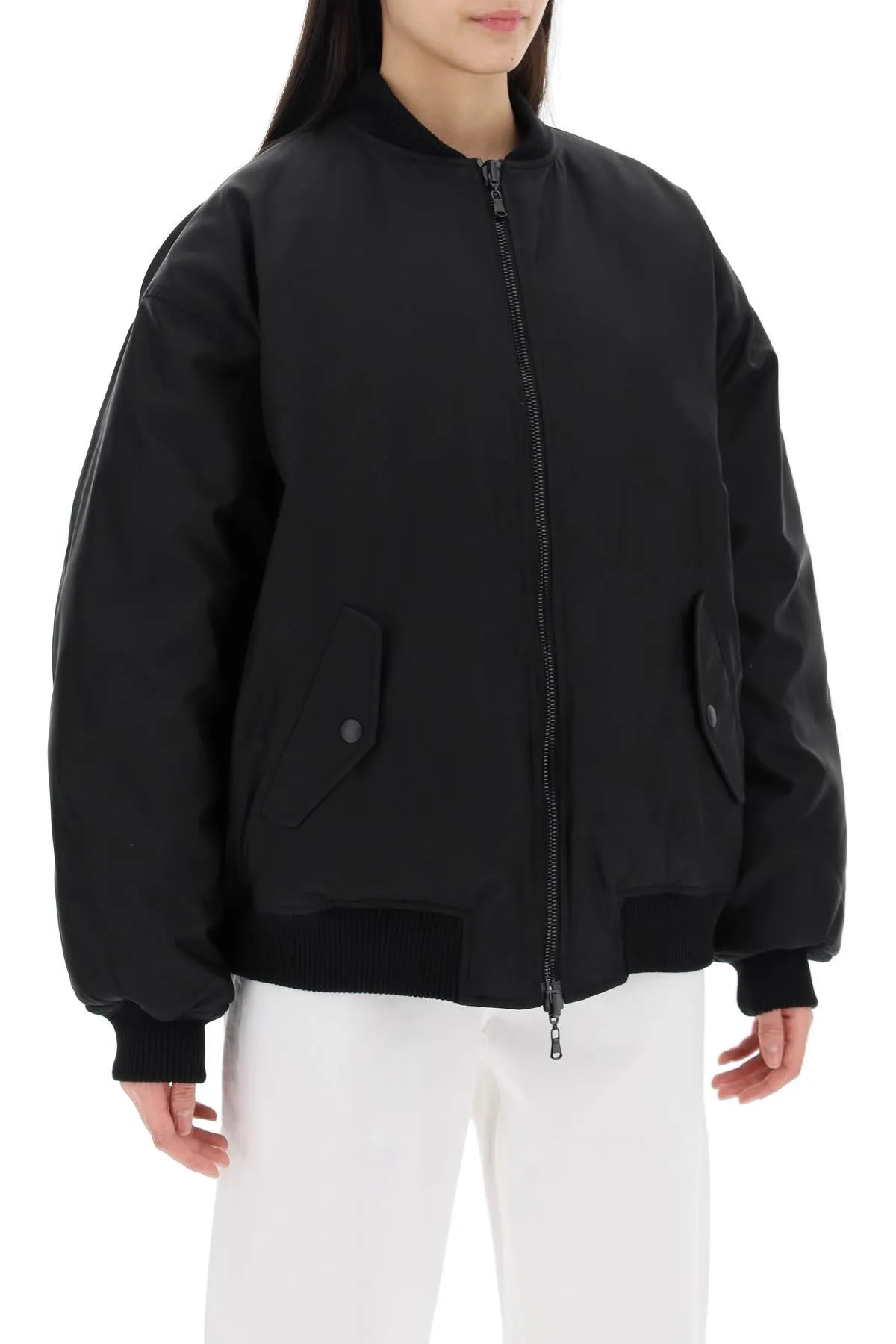 reversible bomber jacket W4011R11 BLACK