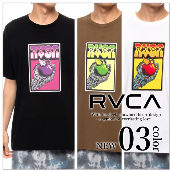 RVCA  |Plain Short Sleeves Logo T-Shirts