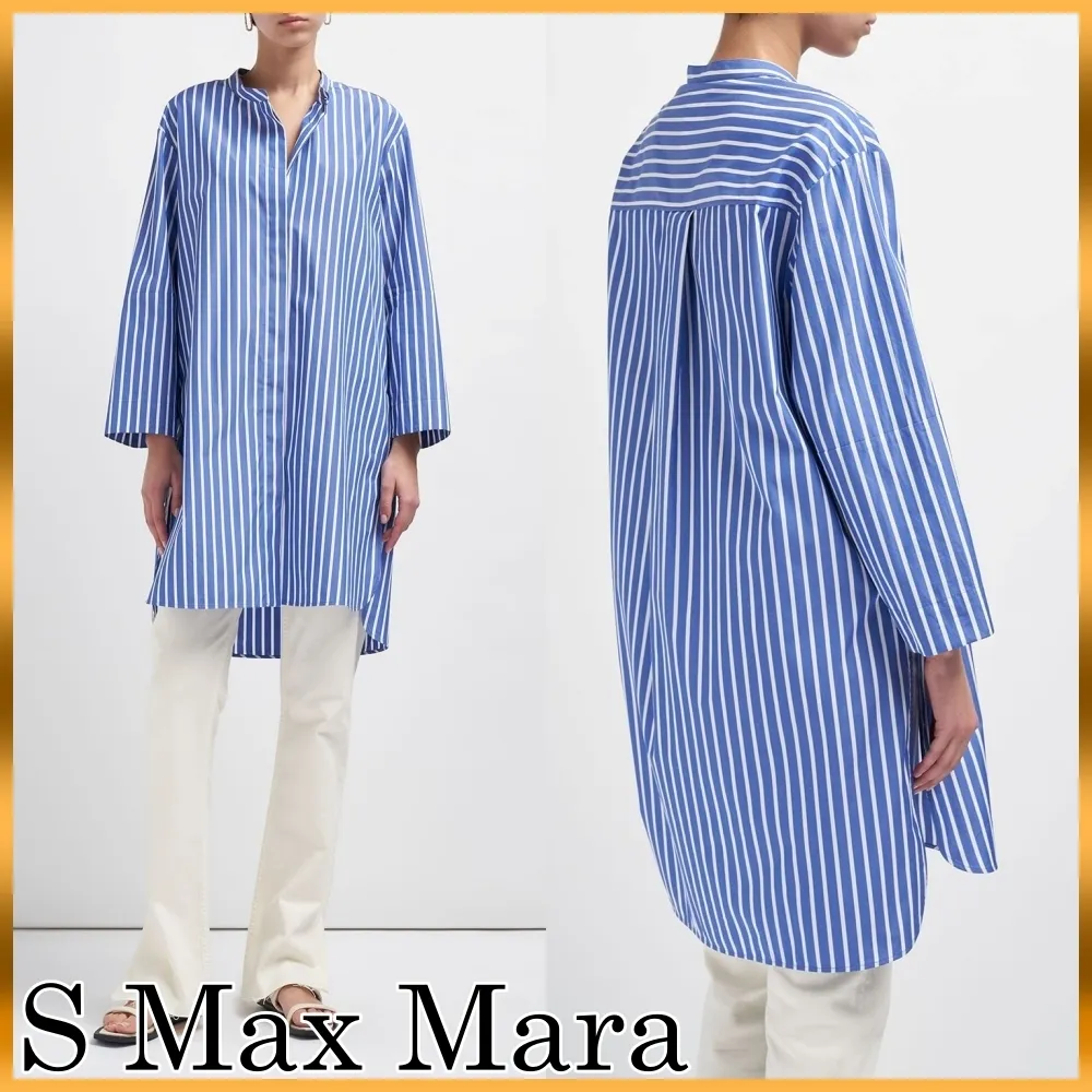 S Max Mara  |Casual Style Cotton Shirts & Blouses