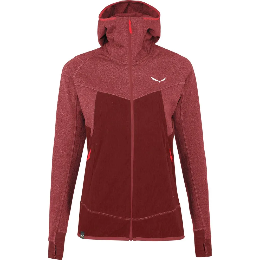 SALEWA - Puez Hybrid Hoody Women syrah melange