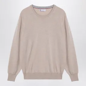 SAND-COLOURED CASHMERE SWEATER