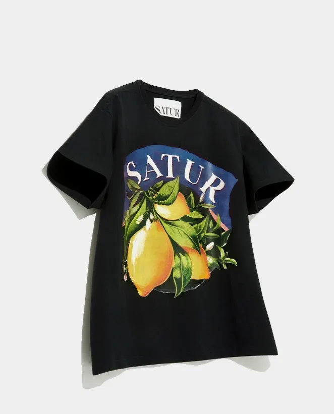 SATUR  |Cotton Short Sleeves Logo T-Shirts