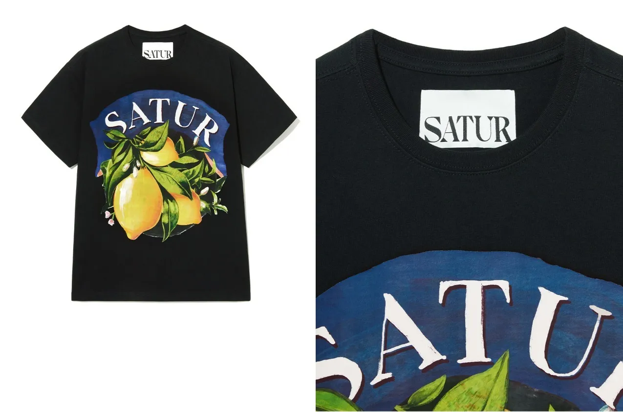 SATUR  |Cotton Short Sleeves Logo T-Shirts