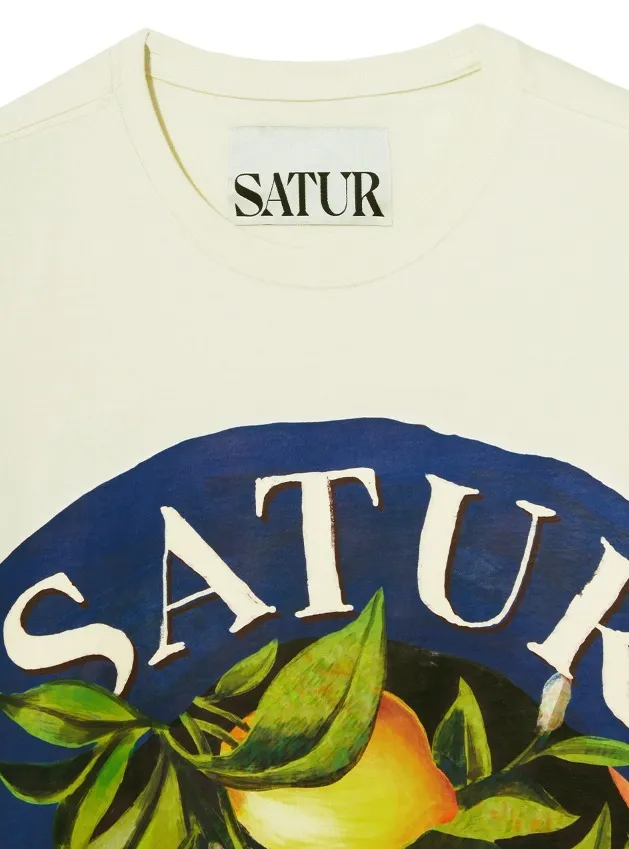 SATUR  |Cotton Short Sleeves Logo T-Shirts