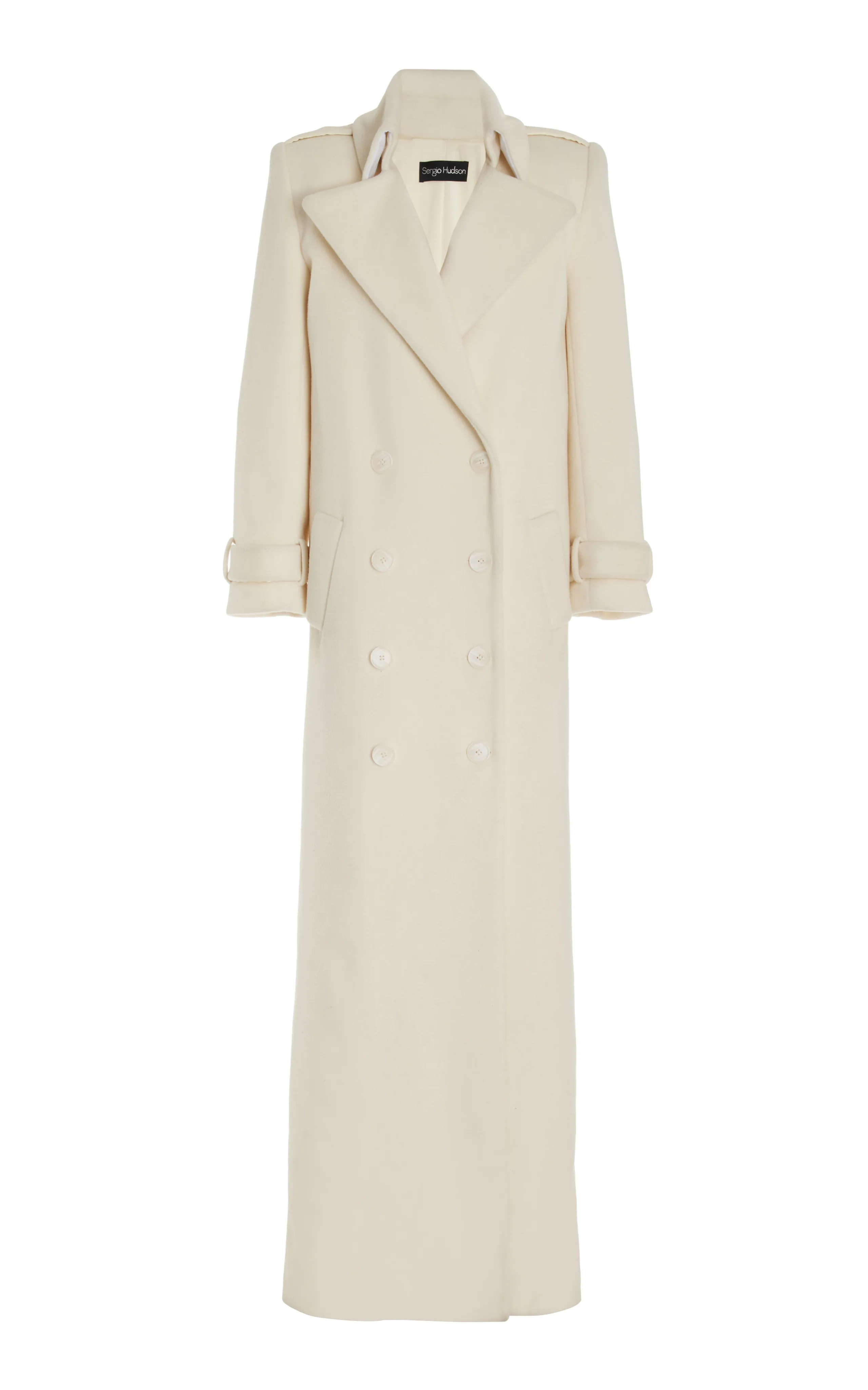 Sergio Hudson Wool Maxi Coat