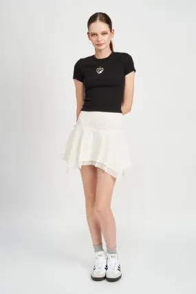 SHARK TOOTH MINI SKIRT