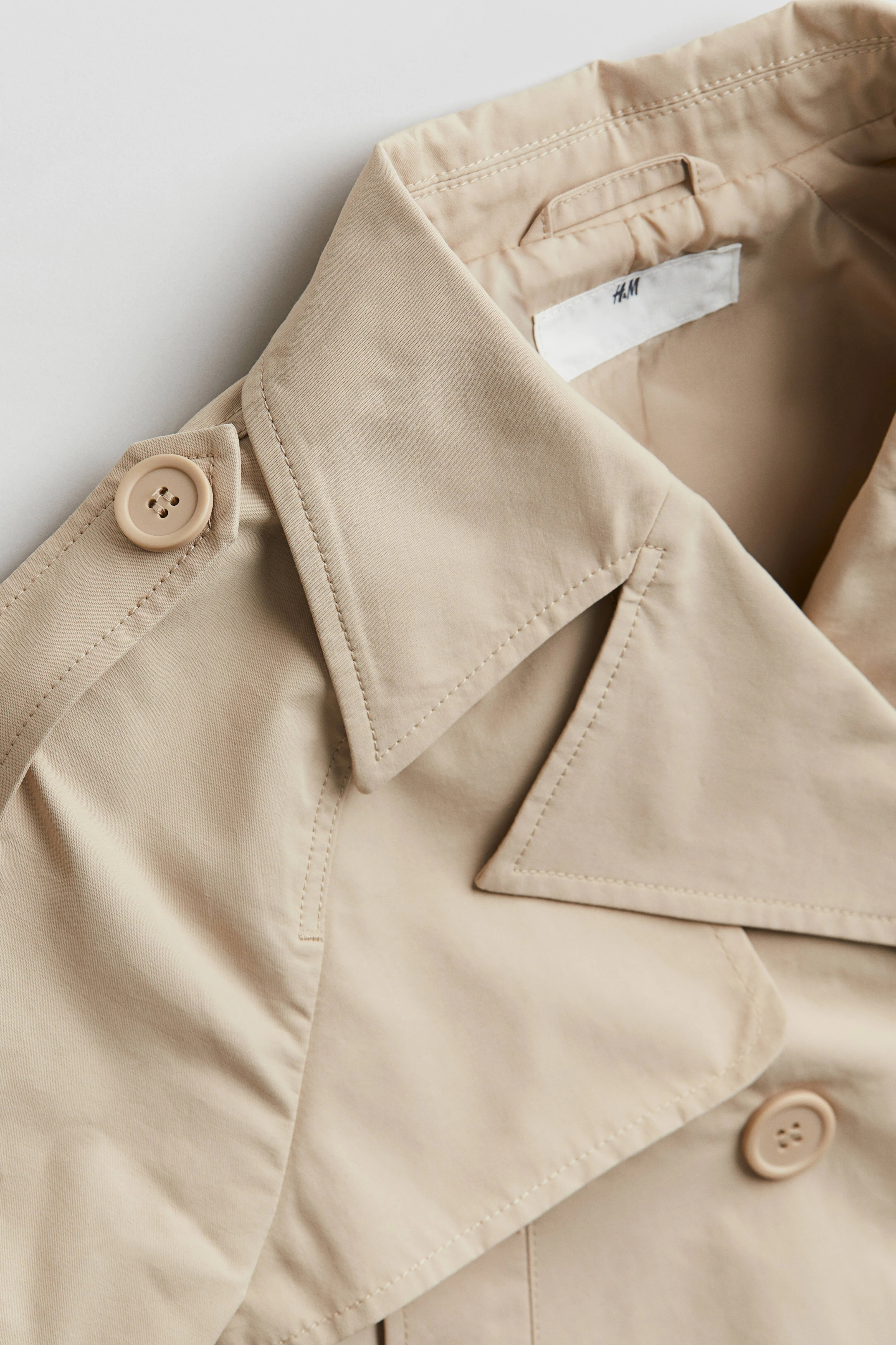 Short trench coat - Long sleeve - Short - Beige - Kids | H&M GB