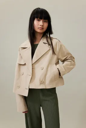 Short trench coat - Long sleeve - Short - Beige - Kids | H&M GB