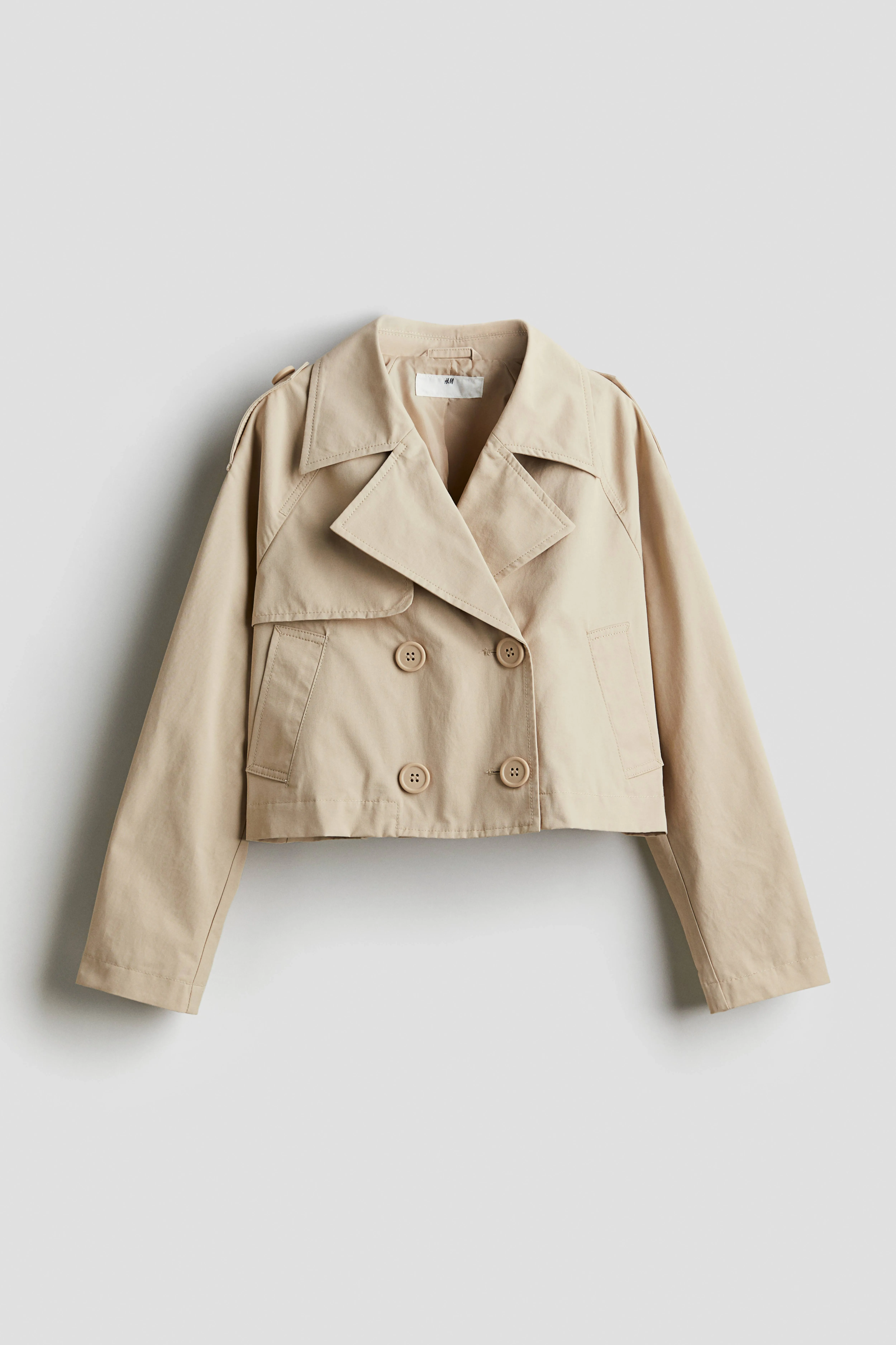 Short trench coat - Long sleeve - Short - Beige - Kids | H&M GB