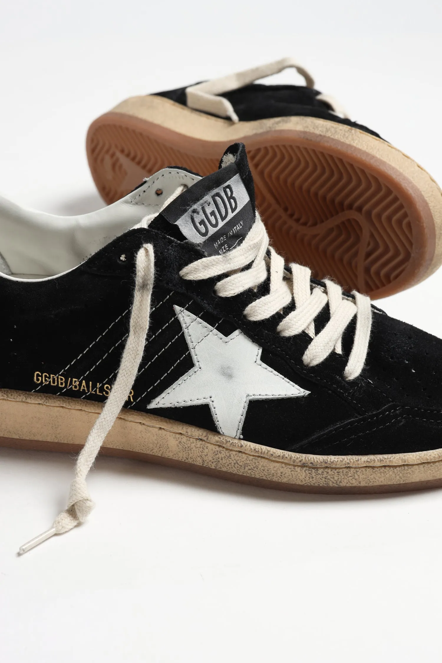 Sneaker Ballstar Suede in Schwarz/Weiß